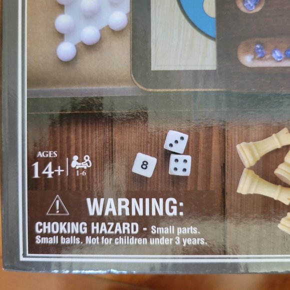 Deluxe Game House Mahogany Wood Style Craftsman Collection 10 Game Boards NEW - Picture 11 of 11